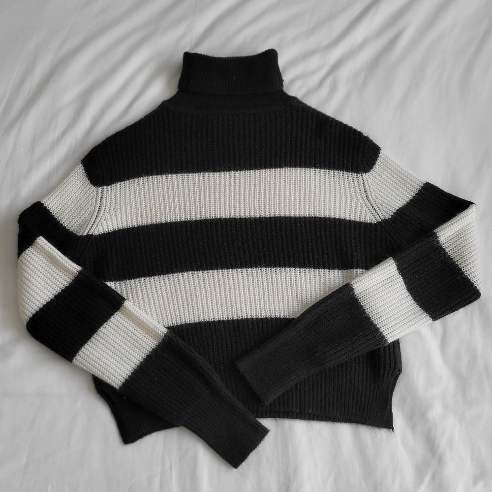Black & White Cropped Turtlenecks